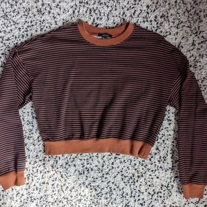Forever 21 Cropped Striped Sweater